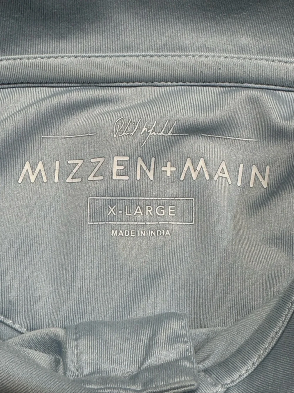 Mizzen+Main Phil Mickelson Light Blue Performance Stretch Golf Polo Shirt XL